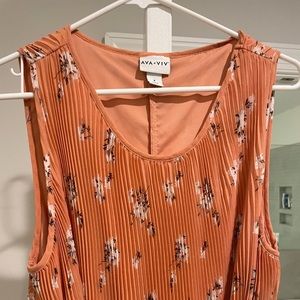 Ava & Viv Peach Floral Dress X 14